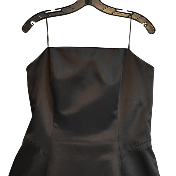 Vtg ABS Evening Allen Schwartz Gown sz 12 Women Black Maxi Dress Formal Prom USA - Picture 6 of 14